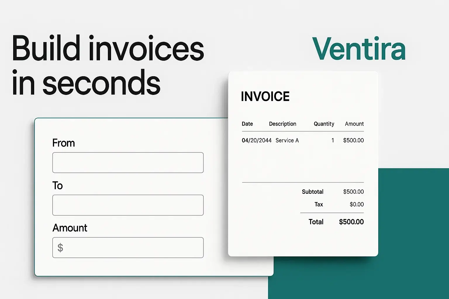 Slide A1: A4 preview + From/To/Amount